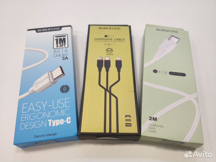 Кабель Lightning/Micro USB/Type-C