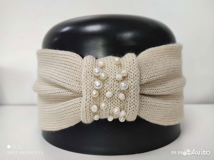 Повязка на голову вязаная весна/осень