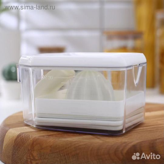 Тёрка с контейнером «Помощник», 4 насадки, 15,510