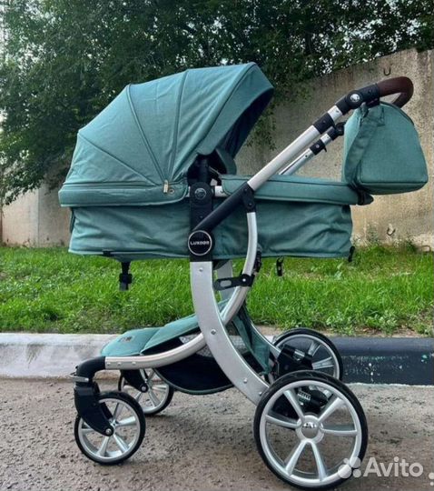 Коляска 2в1 Новая трансформер (озёрная)