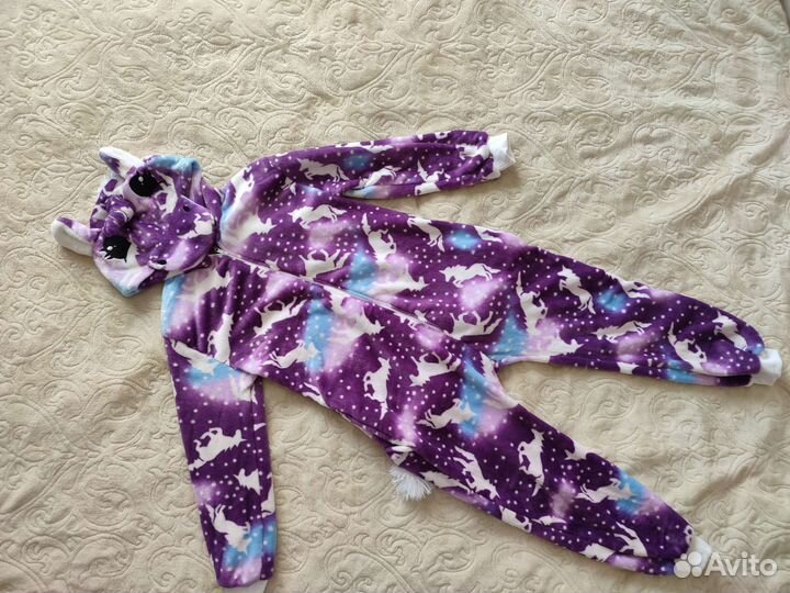 Кигуруми Единорог, рост 110-140,новый, фиолетовый