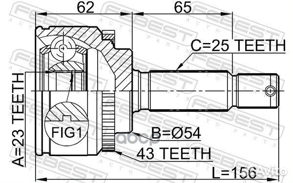 ШРУС наружный к-кт Mitsubishi Galant 1.8/2.0