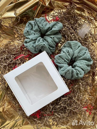 Резинки для волос из муслина. Набор