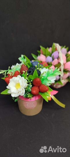 Букеты из мыла розы тюльпаны