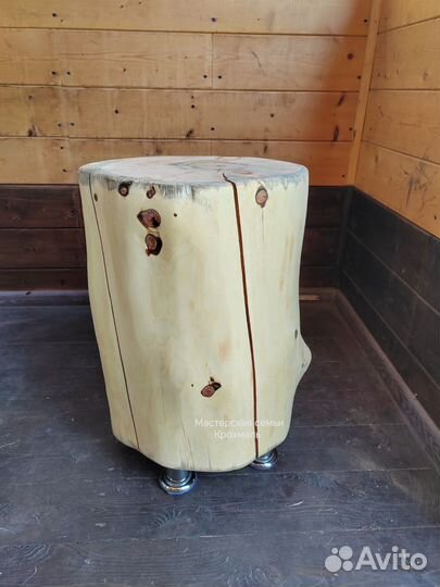 Пень интерьерный из сухого массива кедра