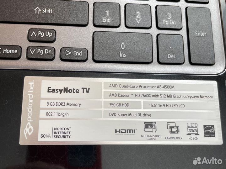 Ноутбук Packard Bell