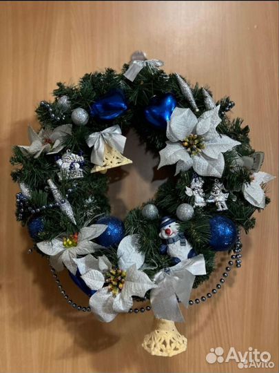 Венок новогодний дверь 40 см Польша