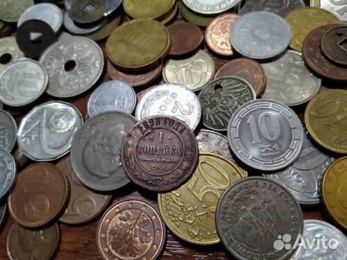 Монеты серебро, золото, разные