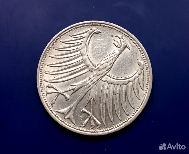 5 марок 1966 г. Германия, Серебро