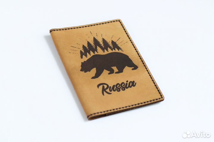 Кожаный чехол на паспорт
