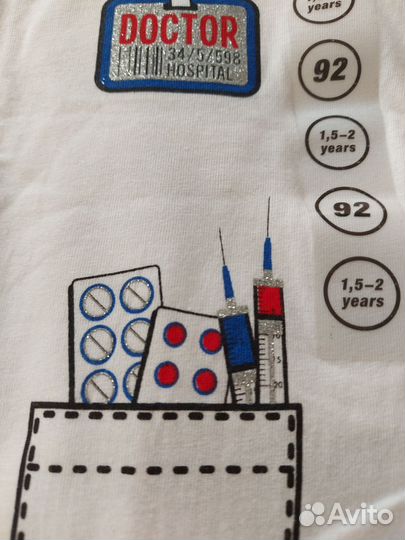 Футболка детская для девочки, мальчика 92-98