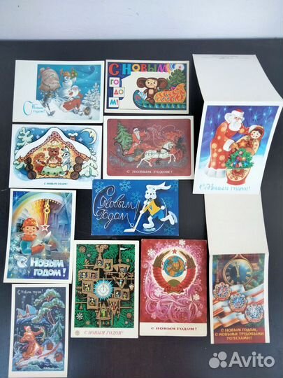 Открытки новогодним СССР