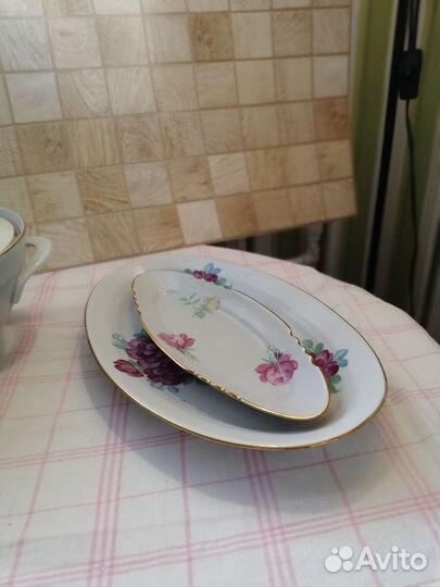 Сервиз столовый розы, дулево