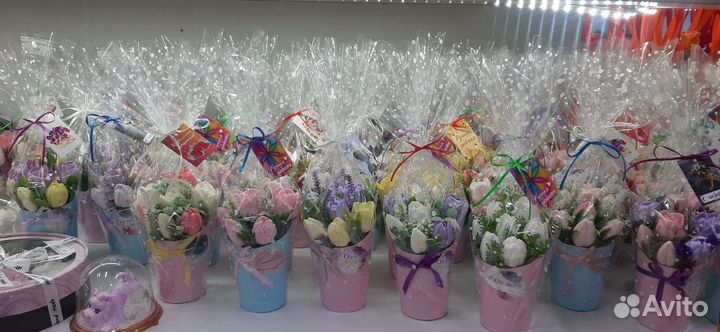 Букеты из мыла в наличии много