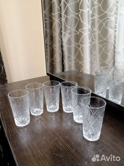 Набор хрустальные рюмок-стопок из 6 штук