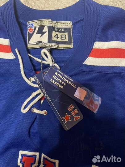 Хоккейный свитер ска с автографами хоккеистов