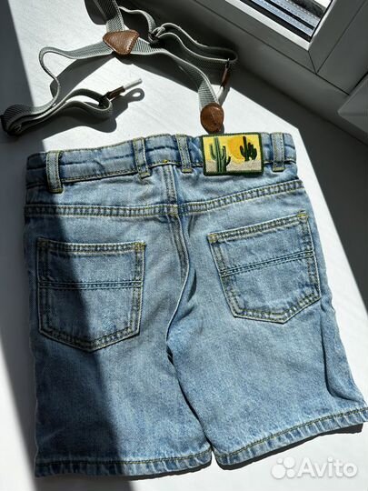 Джинсовые шорты zara 92