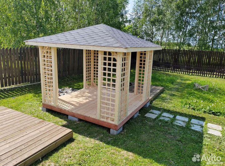 Беседка для дачи деревянная