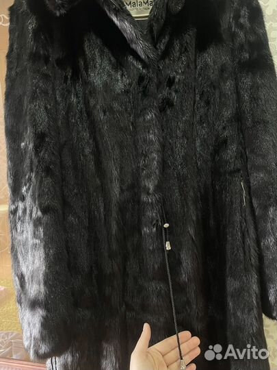 Шуба норковая с капюшоном