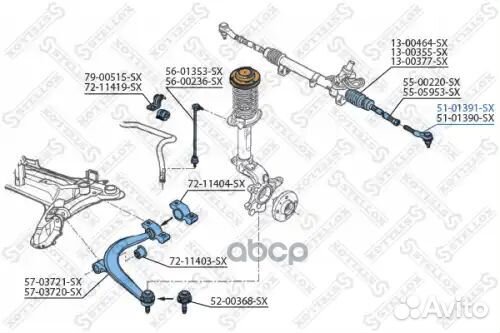 Наконечник рулевой левый Peugeot 406 all 95