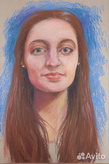 Портрет сухой пастелью