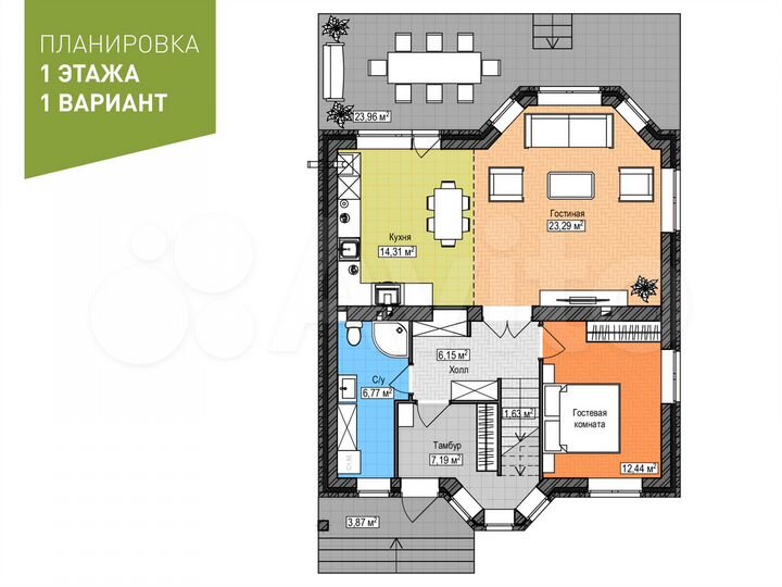 Дом 168 м² на участке 6 сот.