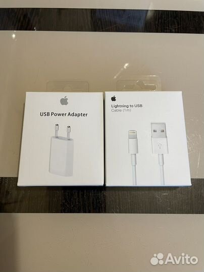 Зарядный блок Apple 5w +Kабель USB 1 m