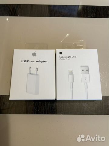 Зарядный блок Apple 5w +Kабель USB 1 m