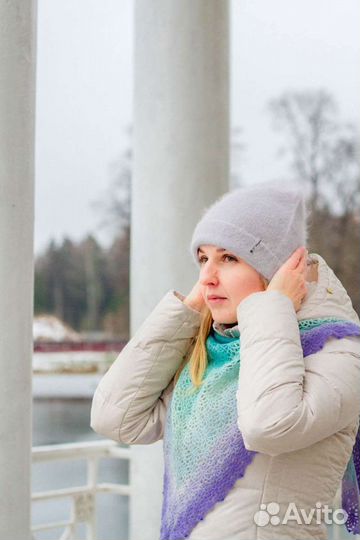 Новая шапка из ангорского кролика