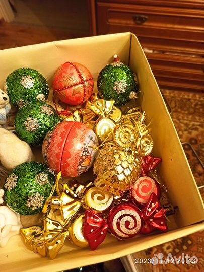 Гирлянда и ёлочные игрушки СССР