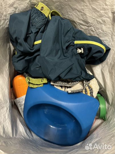 Вещи для средней собаки и корм