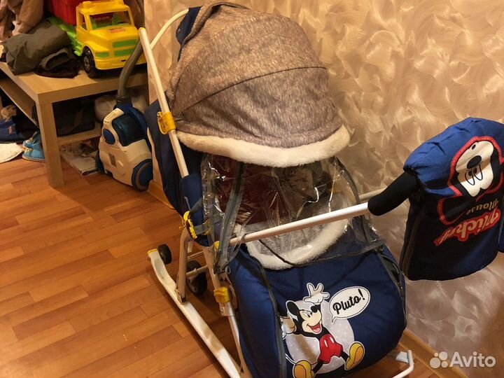 Санки коляска ника микки маус DB2/4