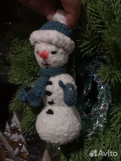 Снеговик вязанный