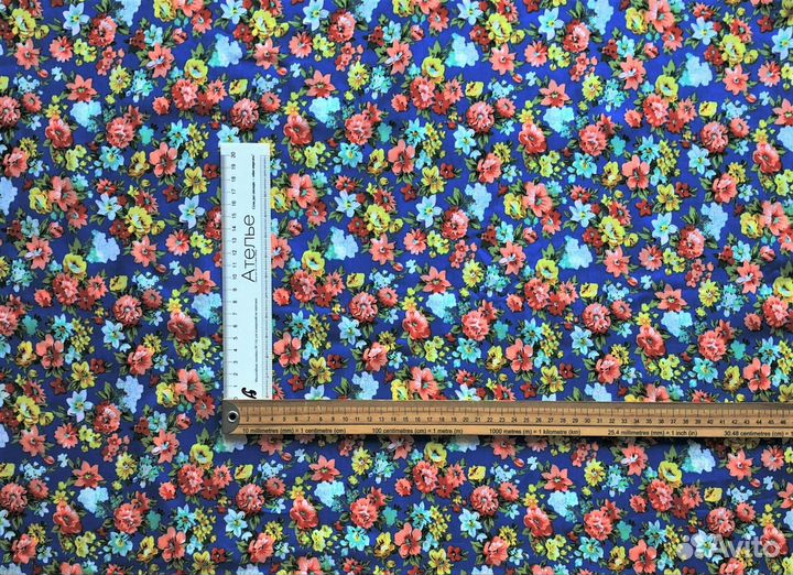 Ткань штапель отрез 3,96м -№3, плательный