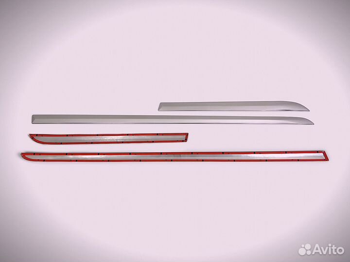 Молдинги дверей Honda Fit с14г Хром