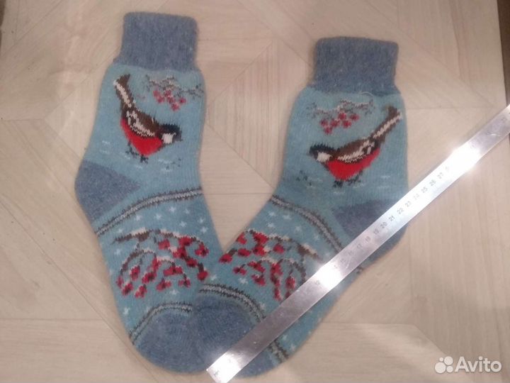 Носки вязаные тёплые три пары