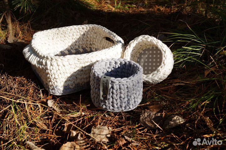 Вязанные корзины