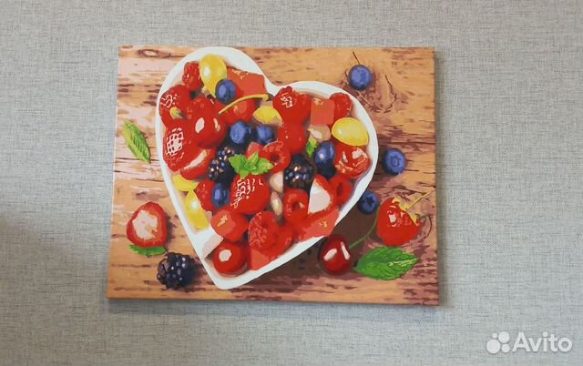 Картина по номерам раскрашенная