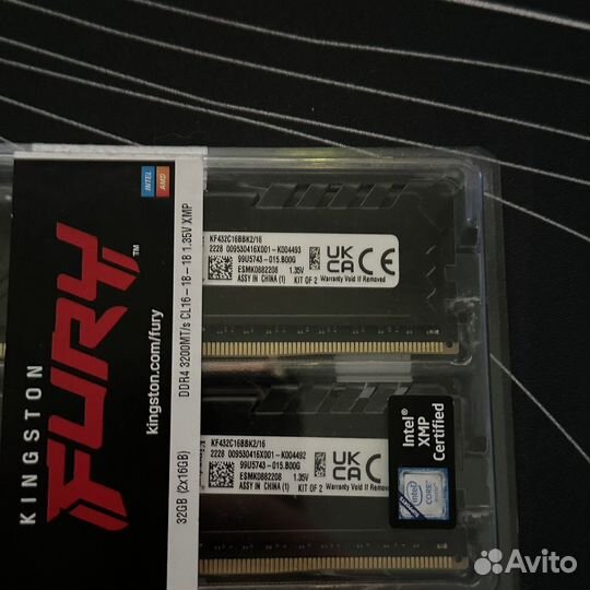 Оперативная память HyperX Fury 16Gb 3200Mhz ddr4