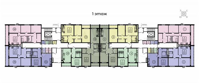 1-к. квартира, 44,4 м², 1/5 эт.