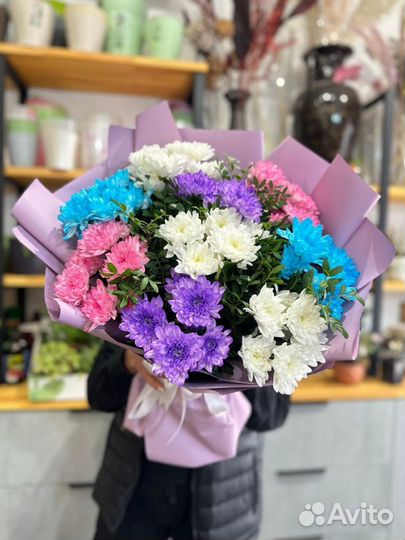 Цветы и букеты из хризантем