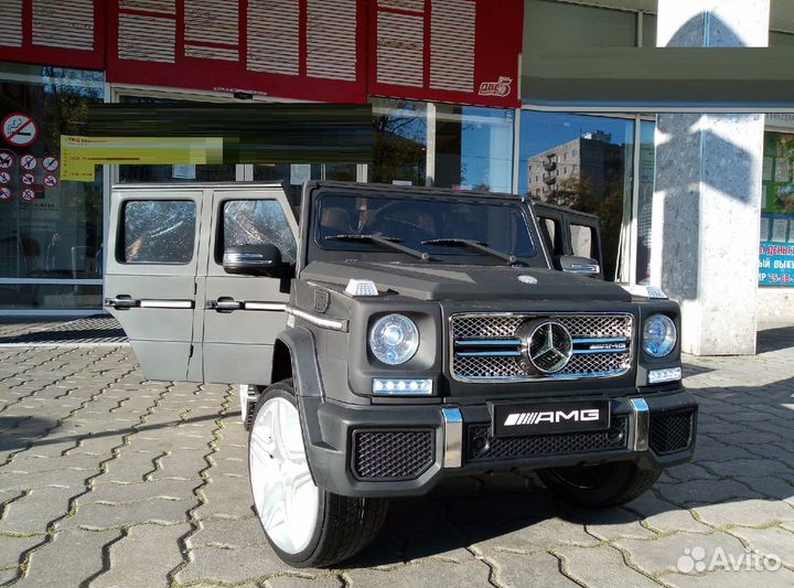 Черный детский электромобиль Мерседес 65