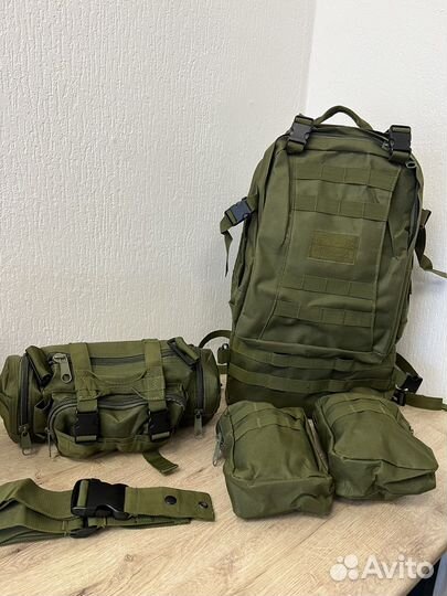 Рюкзак 55 литров (мох, олива, мультикам)