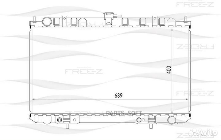 Радиатор охлаждения nissan Maxima 00- infiniti I30