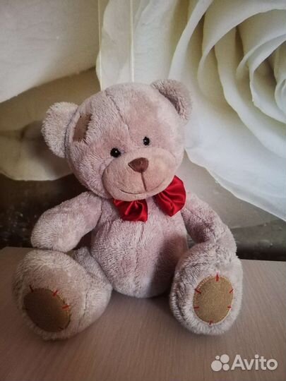 Плюшевый медведь музыкальный (22см)