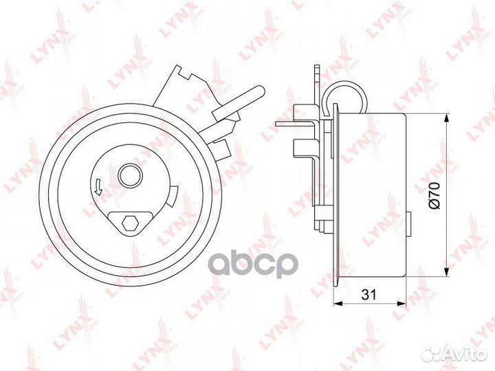 Ролик натяжной ремня грм PB1187 lynxauto