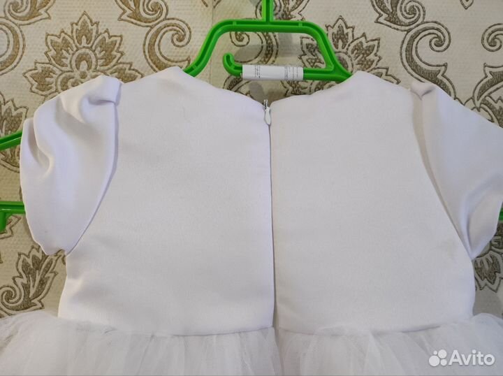 Белое платье 80 размер снежинка
