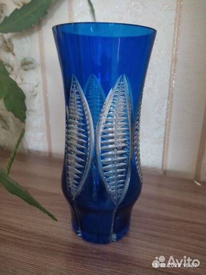 Ваза для цветов хрустальная СССР