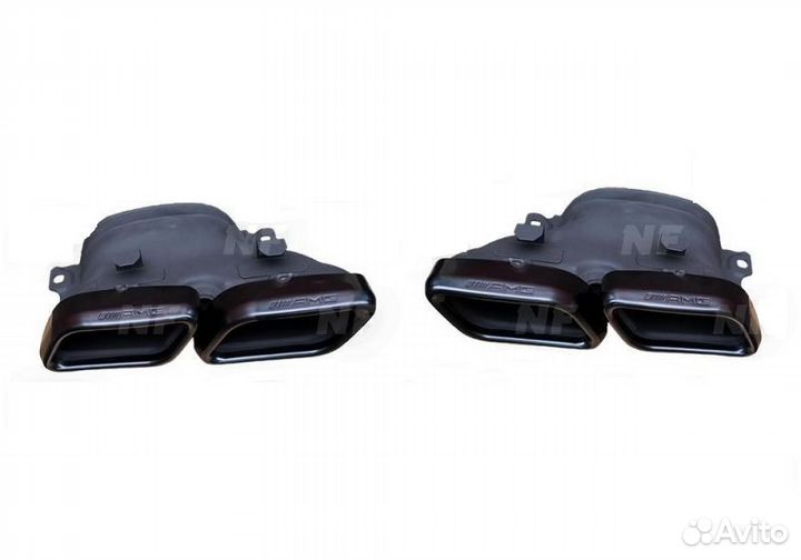 Насадки 6.3 AMG черные Mercedes C 205 Coupe