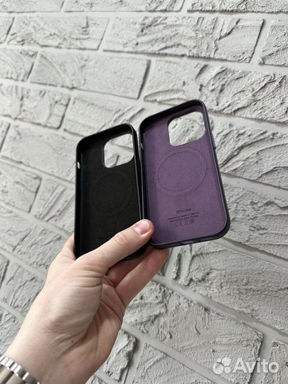 Кожаные чехлы на iPhone 14 Pro MagSafe